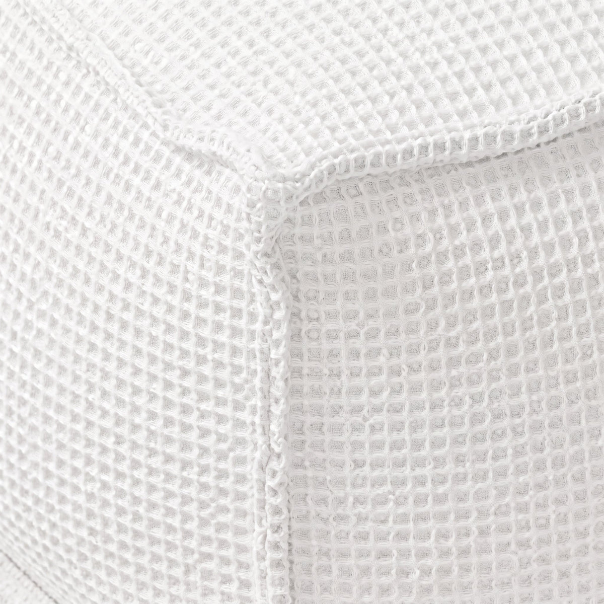 Pouf Carré Blanc Salon