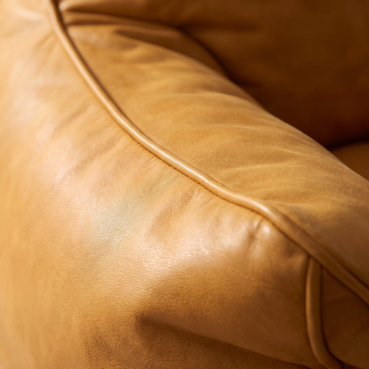 Pouf Cuir Jaune Fauteuil