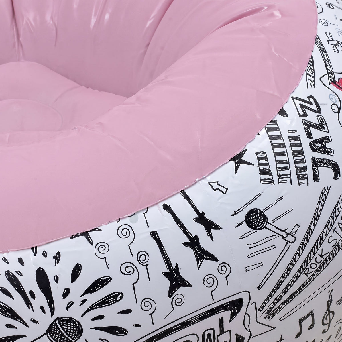 Pouf Gonflable Rose Chambre