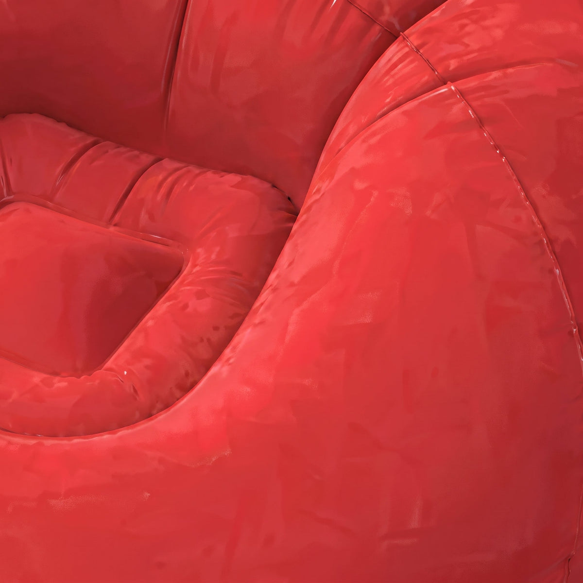 Pouf Gonflable Rouge Déco