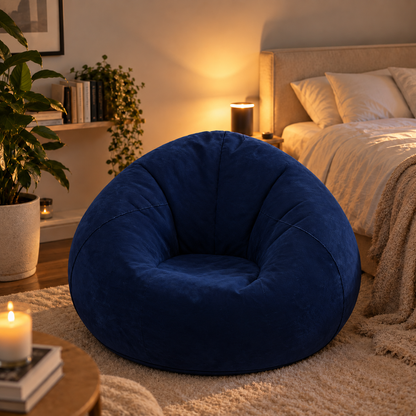 Gros Pouf Chambre Gonflable Bleu Marine