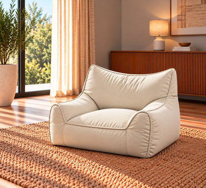 Petit Pouf Salon Blanc Décoratif
