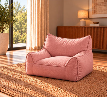 Petit Pouf Rose Poudré Décoratif