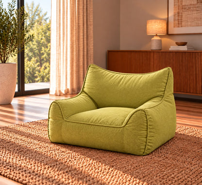 Petit Pouf Vert Sauge Décoratif