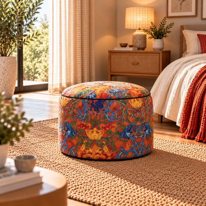 Pouf Rond Baroque Vintage