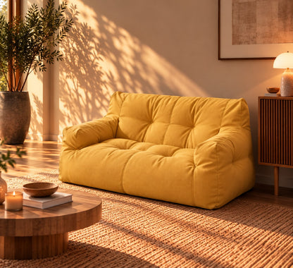 Grand Pouf Jaune Canapé 2 Places