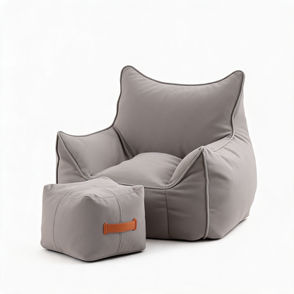 Fauteuil Pouf Gris Salon