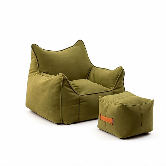 Fauteuil Pouf Salon Vert