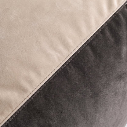 Grand Pouf Canapé Bicolore Beige
