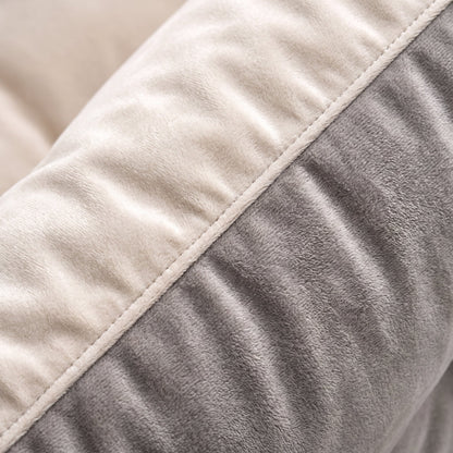 Grand Pouf Canapé Gris Bicolore