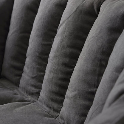 Grand Pouf Salon Canapé Gris Foncé