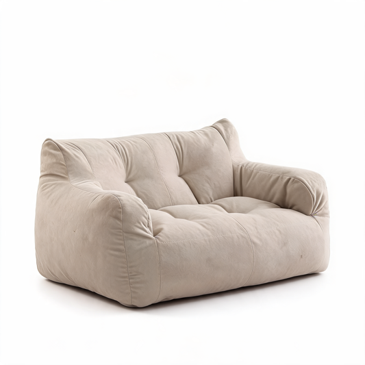 Gros Pouf Canapé Beige