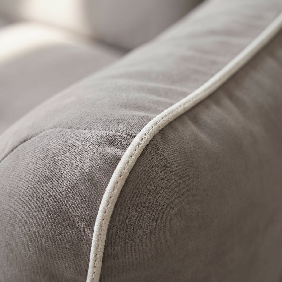Pouf Canapé 2 Places Gris Clair