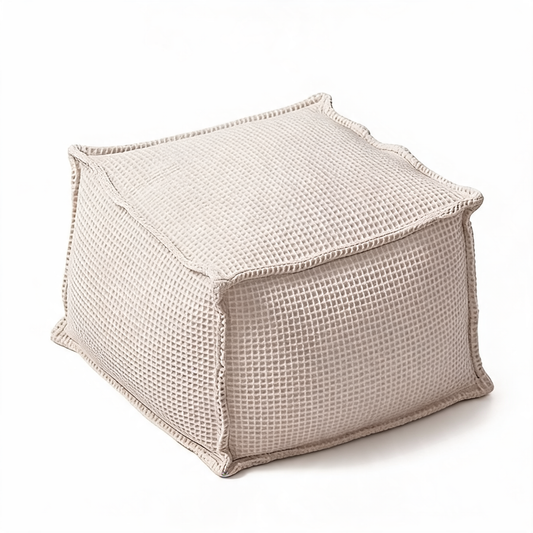 Pouf Carré Beige Salon