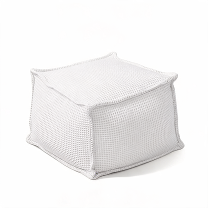 Pouf Carré Blanc Salon