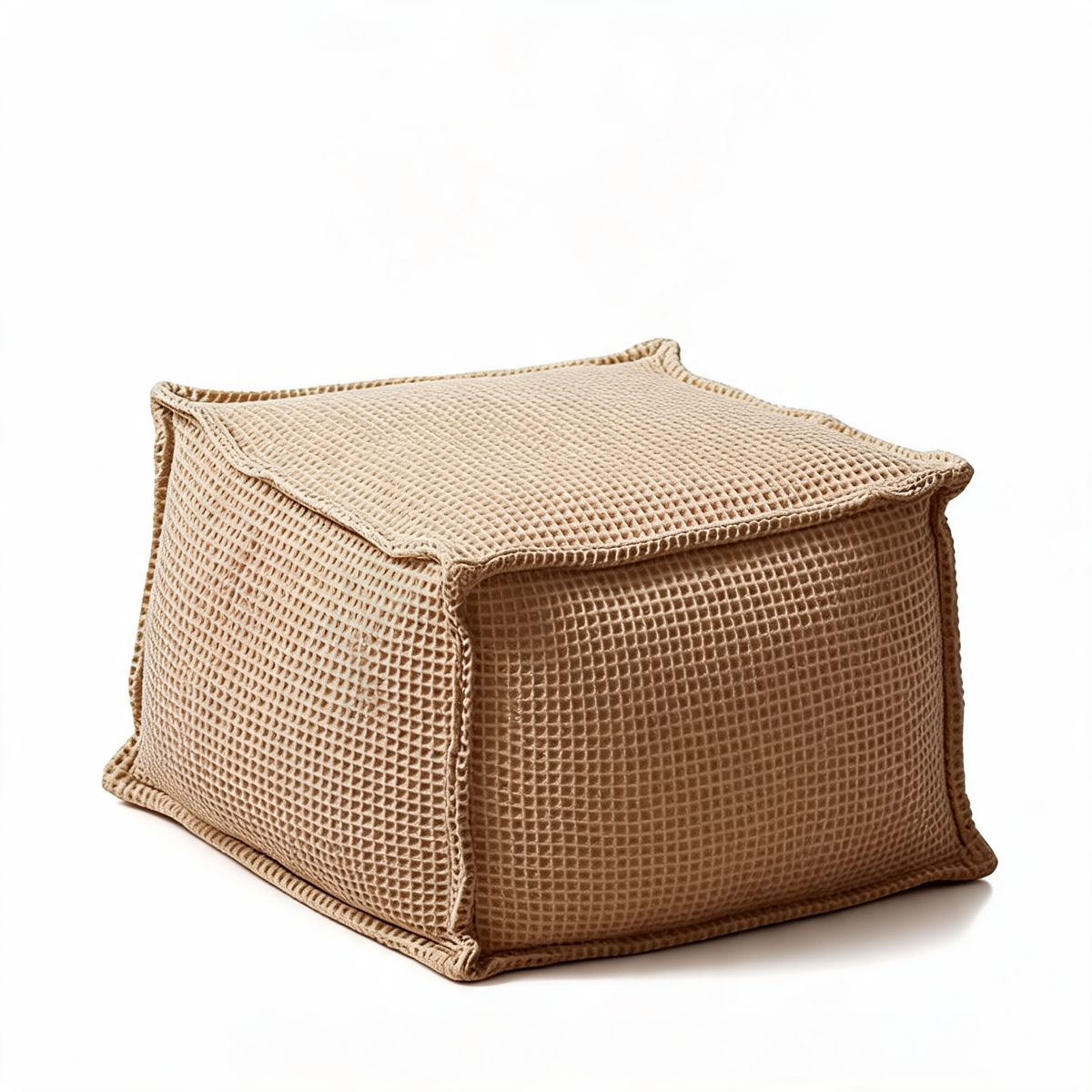 Pouf Carré Marron Salon