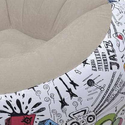 Pouf Chambre À Coucher Gonflable Gris