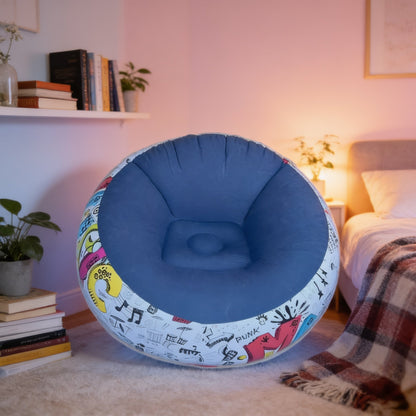 Pouf Chambre Ado Garçon Gonflable Bleu