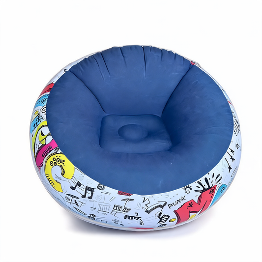 Pouf Chambre Ado Garçon Gonflable Bleu