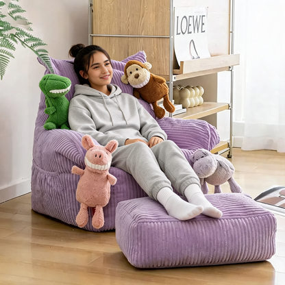 Pouf Chambre Fille Fauteuil Velours Violet