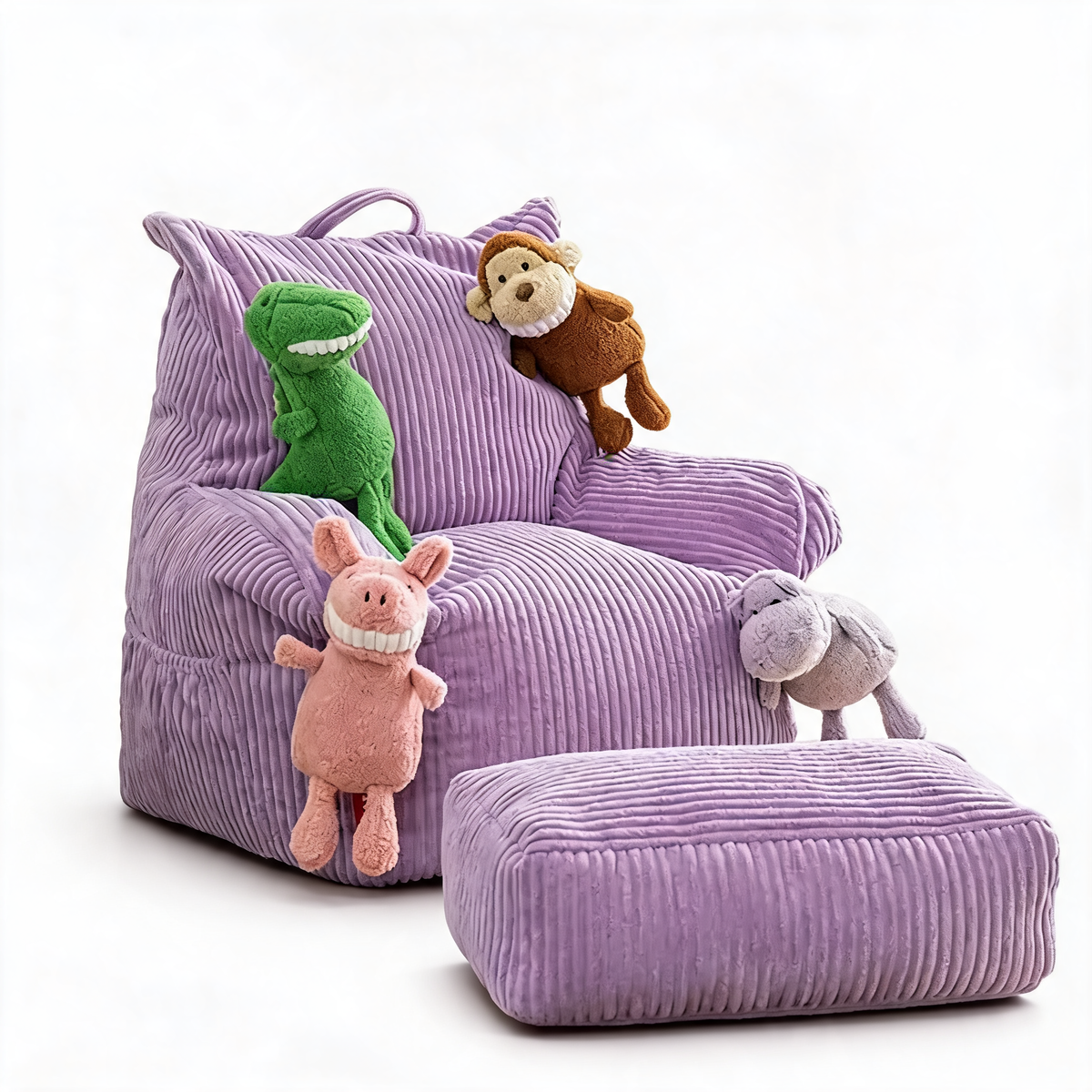 Pouf Chambre Fille Fauteuil Velours Violet
