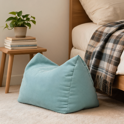 Pouf Chambre Repose-Pieds Bleu