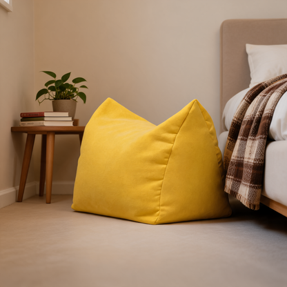 Pouf Chambre Repose-Pieds Jaune