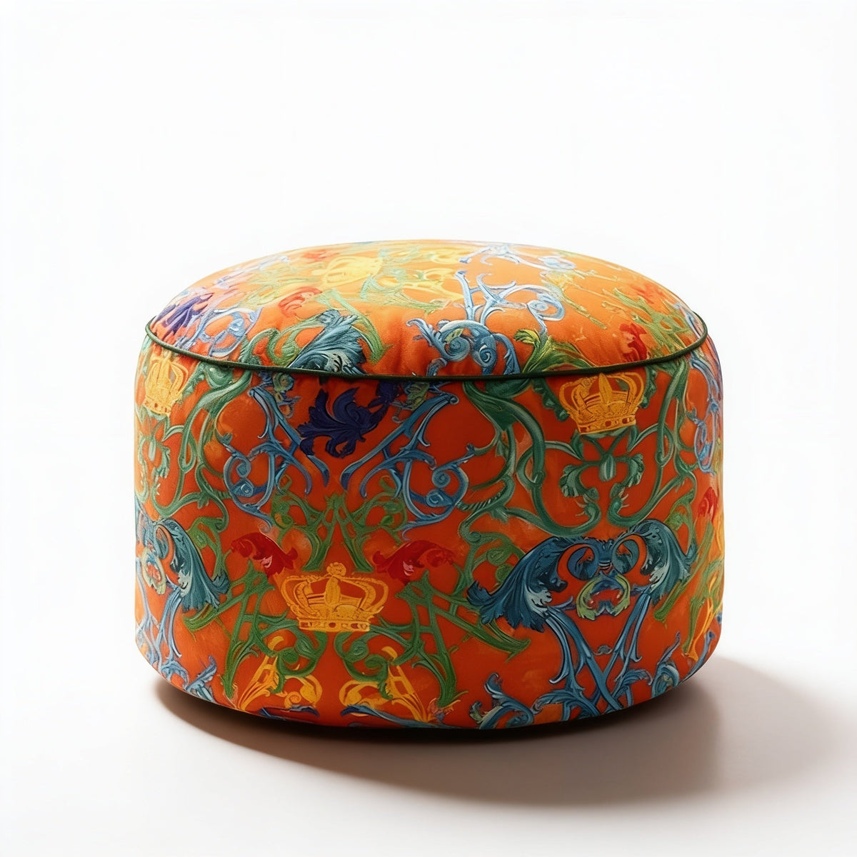 Pouf Rond Baroque Vintage