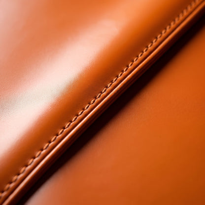 Pouf Coffre Cuir Orange