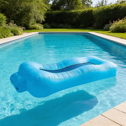 Pouf De Piscine Flottant Bleu Ciel