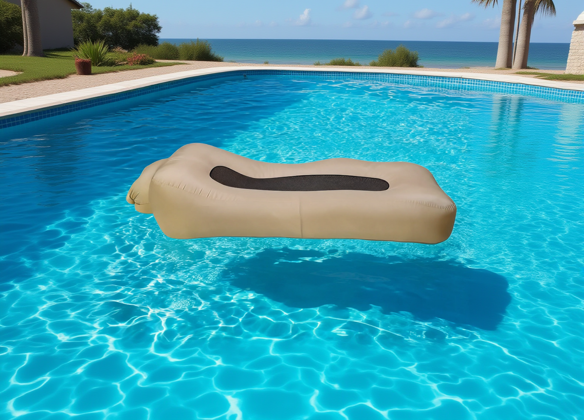 Pouf De Piscine Gonflable Kaki