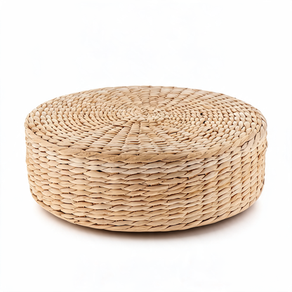 Pouf En Rotin Rond Fin