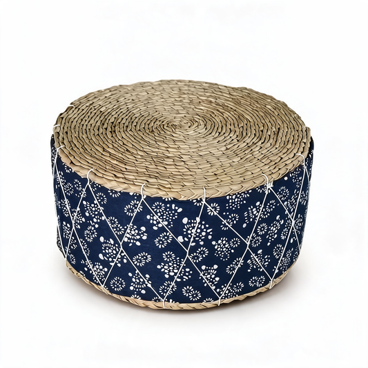 Pouf En Rotin Tabouret Japandi