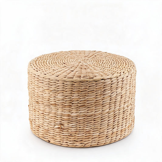 Pouf Extérieur Rotin Rond Plat