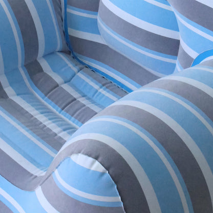 Pouf Gonflable Bleu Géant