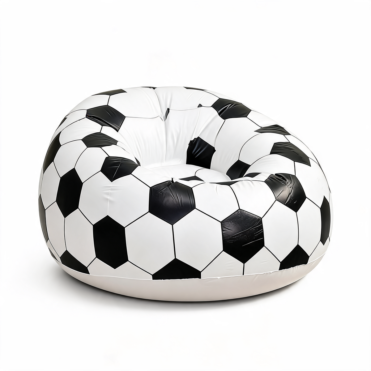 Pouf Gonflable Football Rond Déco