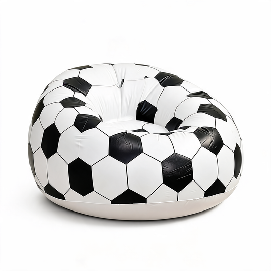 Pouf Gonflable Football Rond Déco