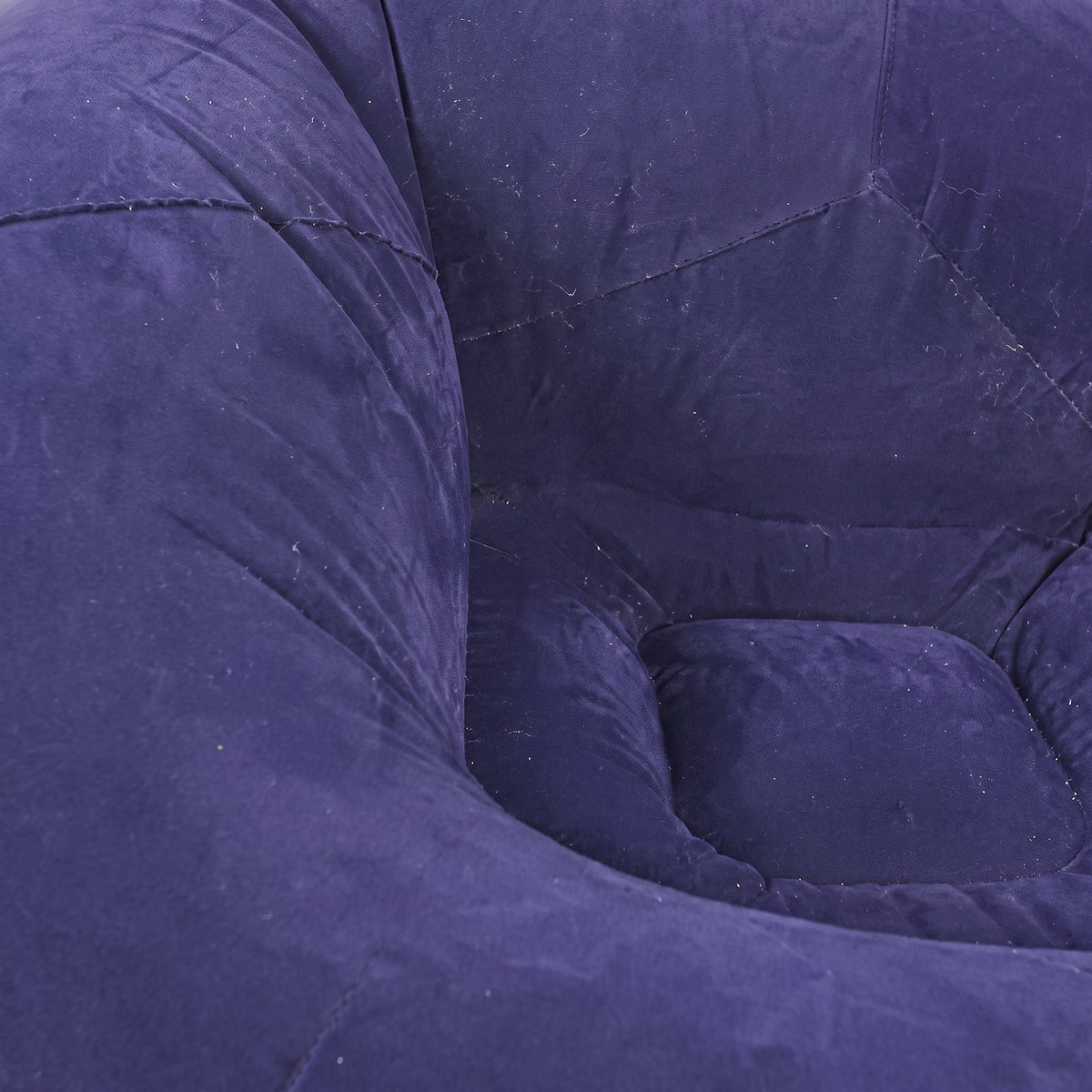 Pouf Gonflable Rond Bleu Uni