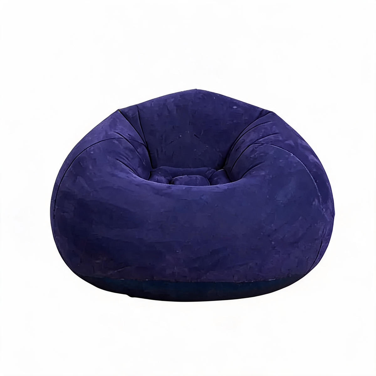 Pouf Gonflable Rond Bleu Uni