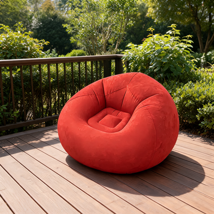 Pouf Gonflable Rouge Déco