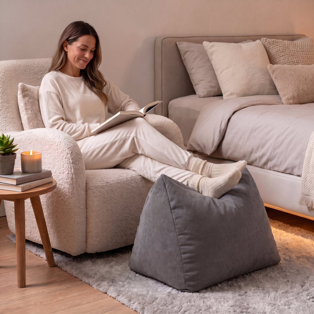 Pouf Gris Anthracite