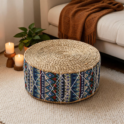 Pouf Marocain En Rotin