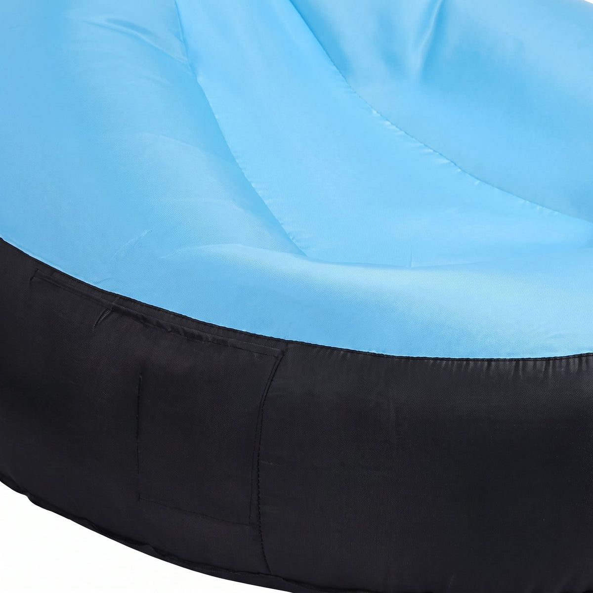 Pouf Piscine Bleu Gonflable
