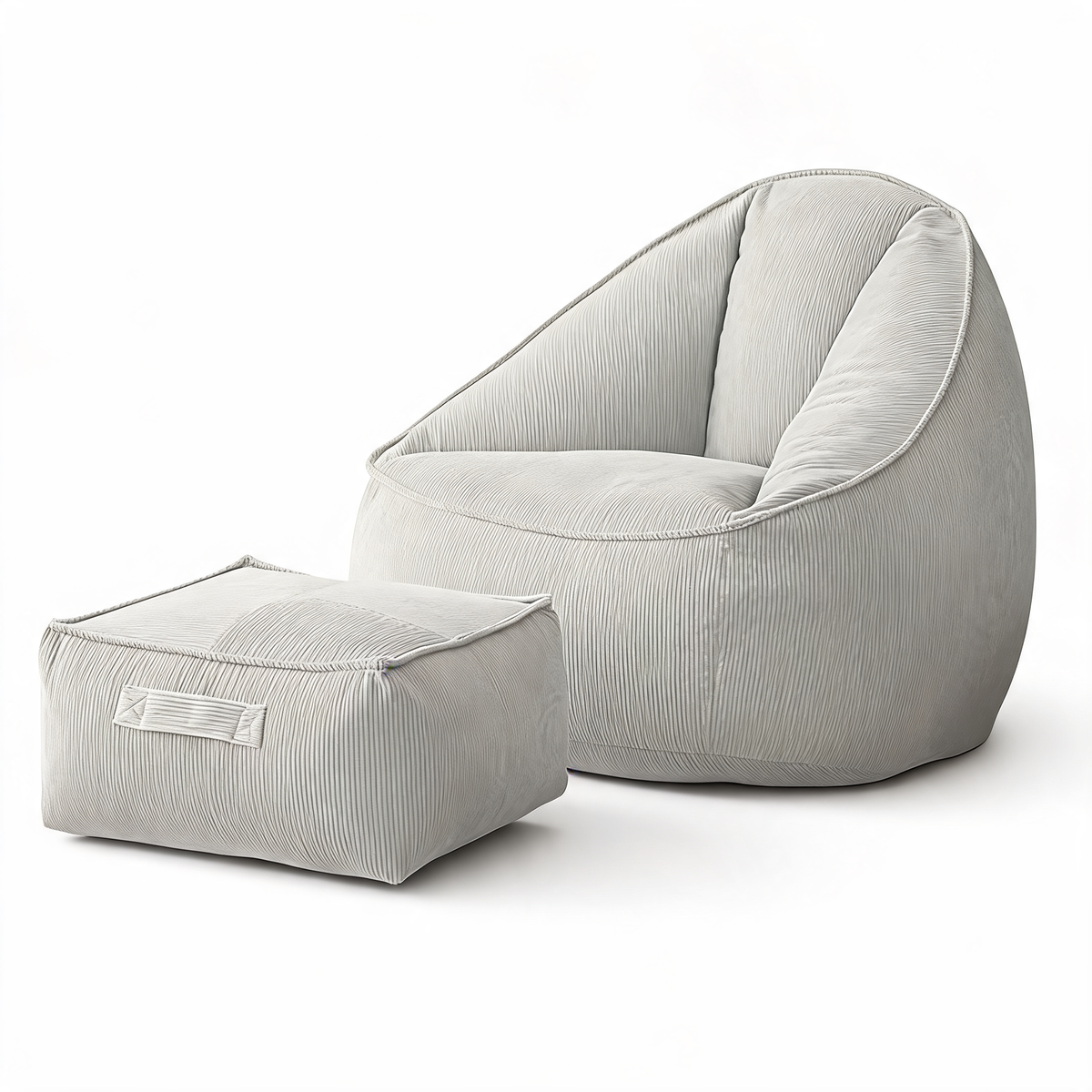 Pouf Poire Blanc Canapé