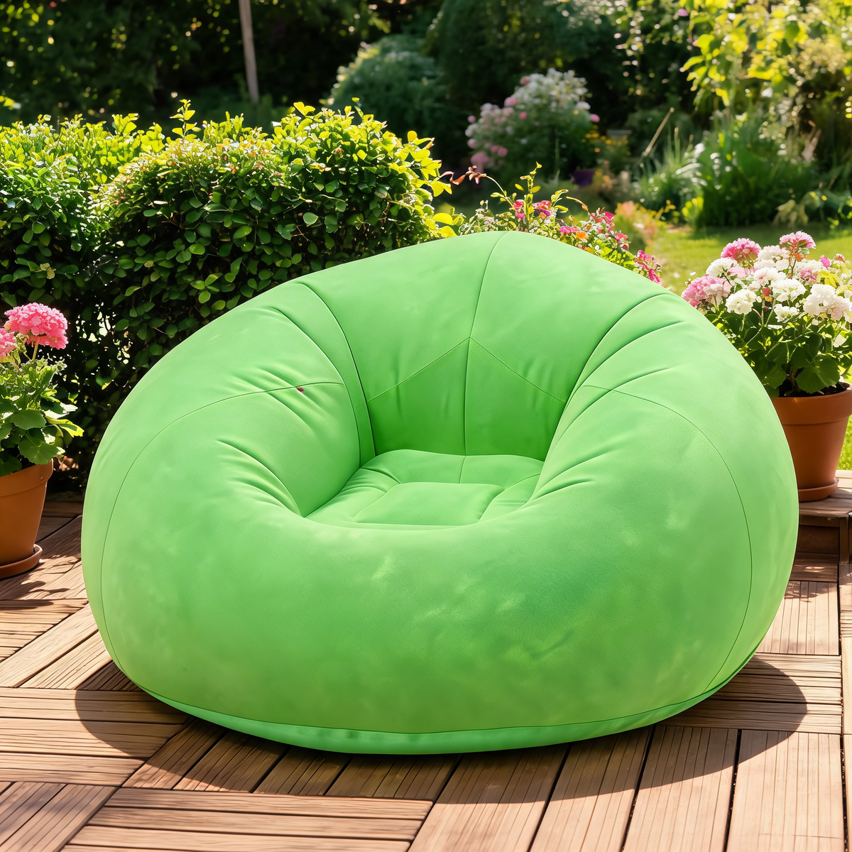 Pouf Poire Gonflable Vert Extérieur