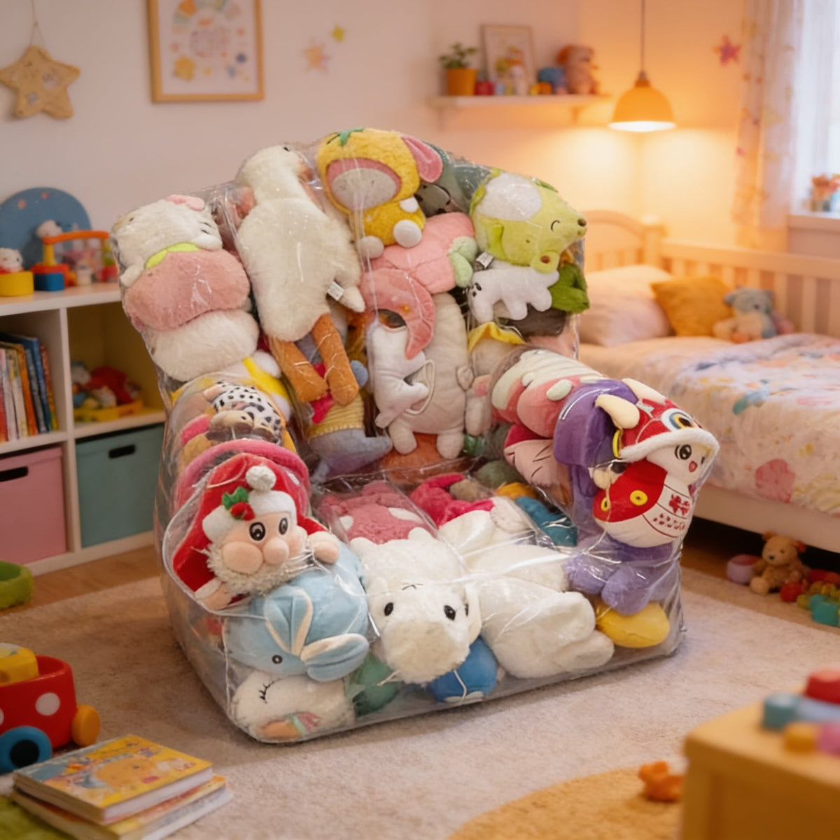 Pouf Pour Bébé Rangement Peluches