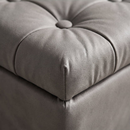 Pouf Rangement Chambre Gris