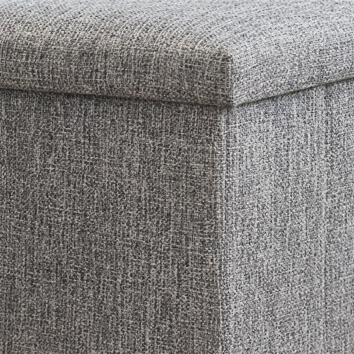 Pouf Rangement Couvercle Gris