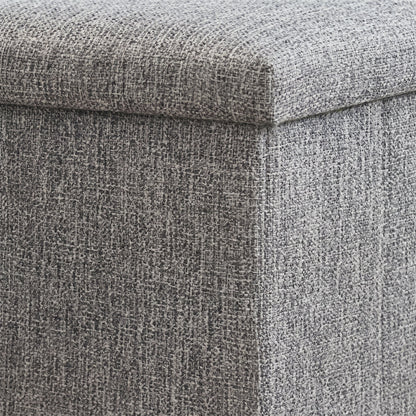 Pouf Rangement Couvercle Gris