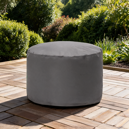 Pouf Repose Pied Extérieur Gris
